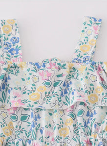 Blue floral jumpsuit
