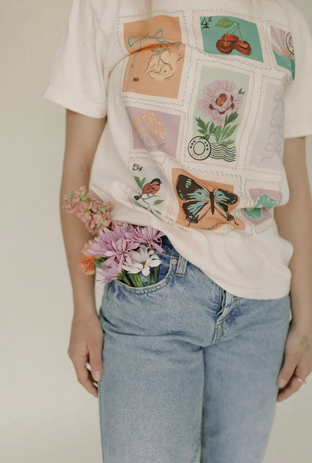 Stamps graphic tee