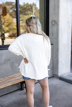 Load image into Gallery viewer, Daisy detail cream oversized top