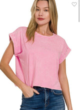 Load image into Gallery viewer, Cotton cropped short sleeve top