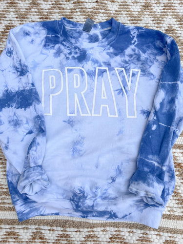 Pray Cloud Dyed Sweatshirt Blue