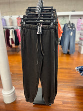 Load image into Gallery viewer, Acid wash black sweatpants with pockets