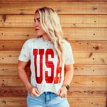 Load image into Gallery viewer, USA star tee