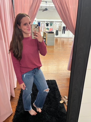 Cabernet waffle long sleeve