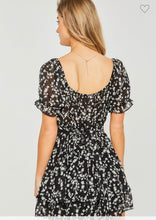 Load image into Gallery viewer, Black floral romper