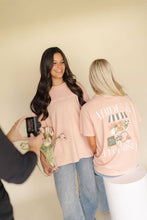 Load image into Gallery viewer, Abide and Flourish Floral Cart  Graphic Tee