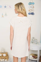 Load image into Gallery viewer, Stripe short sleeve t-shirt dress
