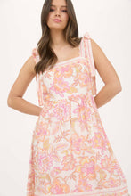 Load image into Gallery viewer, Orange floral midi dress