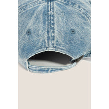Load image into Gallery viewer, Faded Wash Denim Baseball Cap