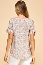 Load image into Gallery viewer, Floral Printed Top with Waist Tie Detail