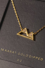 Load image into Gallery viewer, Secret Box Gold Dipped Mountain Pendant Necklace