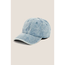 Load image into Gallery viewer, Faded Wash Denim Baseball Cap