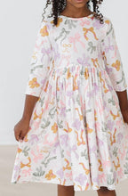 Load image into Gallery viewer, Boho Bows 3/4 Sleeve Pocket Twirl Dress