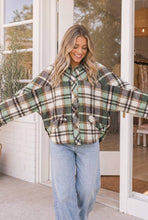 Load image into Gallery viewer, Plaid Collared Button Front Shacket
