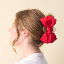 Load image into Gallery viewer, Satin Bow Claw Clip-Red