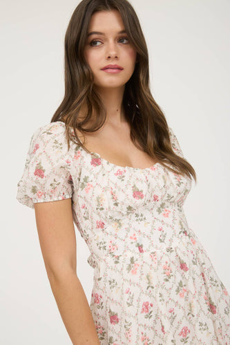 Ivory floral dress