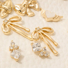 Load image into Gallery viewer, 10Pc Mixed Ribbon Bows Stud And Hoop Earrings Set