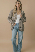 Load image into Gallery viewer, Button Down Oversized Chunky Cable Cardigan