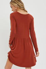 Load image into Gallery viewer, BRUSHED SOFT RIBBED BUTTON SHORT DRESS