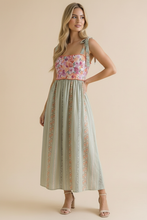 Load image into Gallery viewer, Floral Tube Tie Shoulder Woven Midi Dress