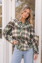 Load image into Gallery viewer, Plaid Collared Button Front Shacket