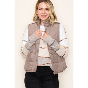 Quilted corduroy puffer vest