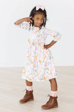 Load image into Gallery viewer, Boho Bows 3/4 Sleeve Pocket Twirl Dress