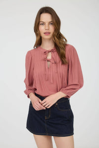 Front tie blouse