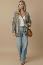 Load image into Gallery viewer, Button Down Oversized Chunky Cable Cardigan