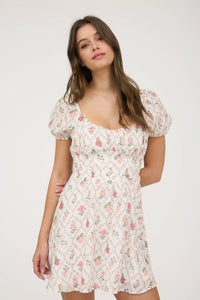 Ivory floral dress