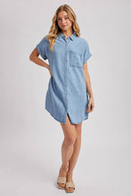 Load image into Gallery viewer, DENIM BUTTON DOWN SHIRT DRESS