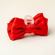 Load image into Gallery viewer, Satin Bow Claw Clip-Red