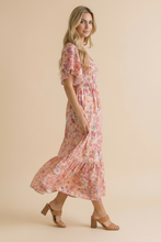 Load image into Gallery viewer, Sweetheart Flutter Sleeve Floral Maxi Dress