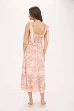 Load image into Gallery viewer, Orange floral midi dress