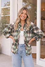 Load image into Gallery viewer, Plaid Collared Button Front Shacket