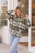 Load image into Gallery viewer, Plaid Collared Button Front Shacket