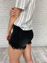 Load image into Gallery viewer, Distressed Black Shorts