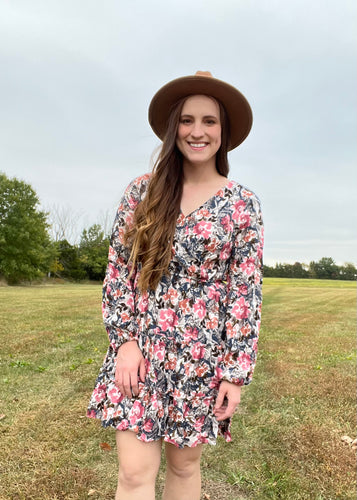 Fall floral dress