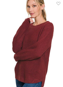 Waffle sweater-new fall colors!