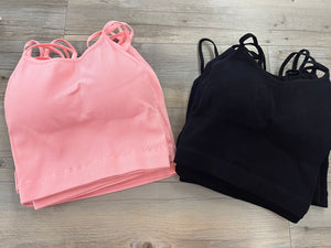 Cropped cami with bra pads