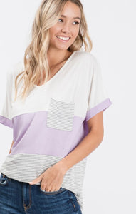 Lilac striped top