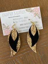 Load image into Gallery viewer, Black and Gold Earrings