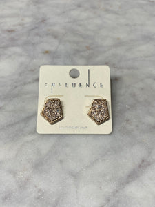 Geometric Faux Druzy Earrings *Two Colors!*