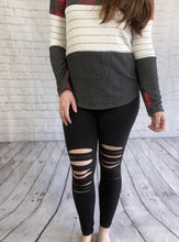 Load image into Gallery viewer, Cut-Out Black Leggings