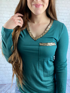 Hunter Green with Gold Top