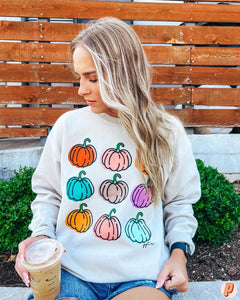 Colorful pumpkin sweatshirt