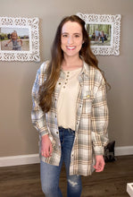 Load image into Gallery viewer, Sage plaid jacket
