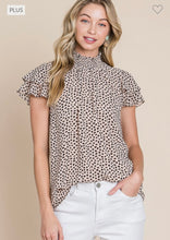 Load image into Gallery viewer, Curvy short sleeve print blouse