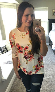 Floral Cold Shoulder