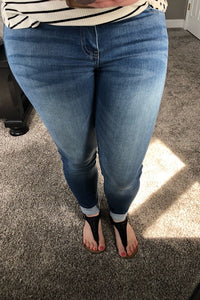 Medium Wash Crop Skinny Jeans